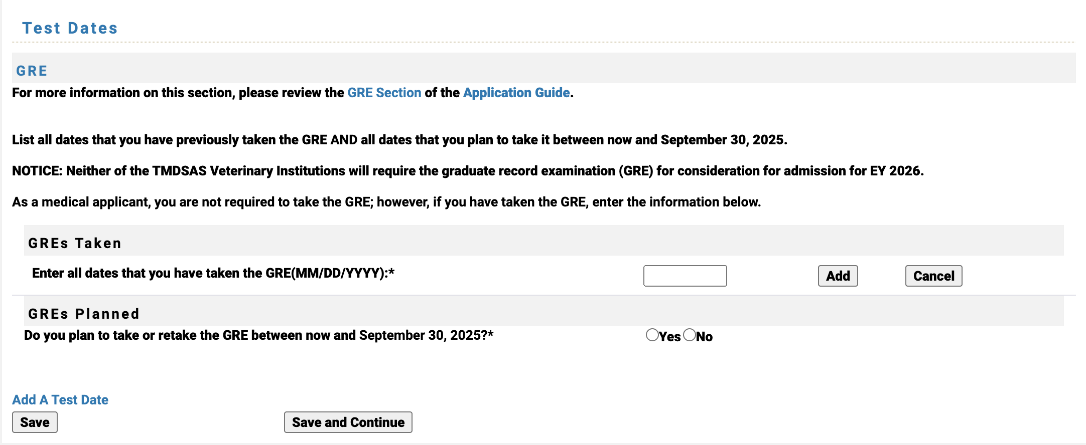 TMDSAS Application Guide - Test Scores Part 3