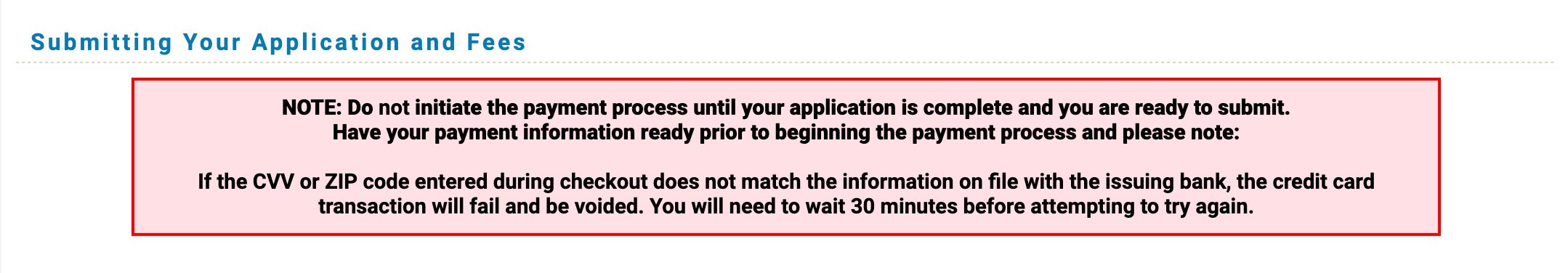 TMDSAS Application Guide - Payment