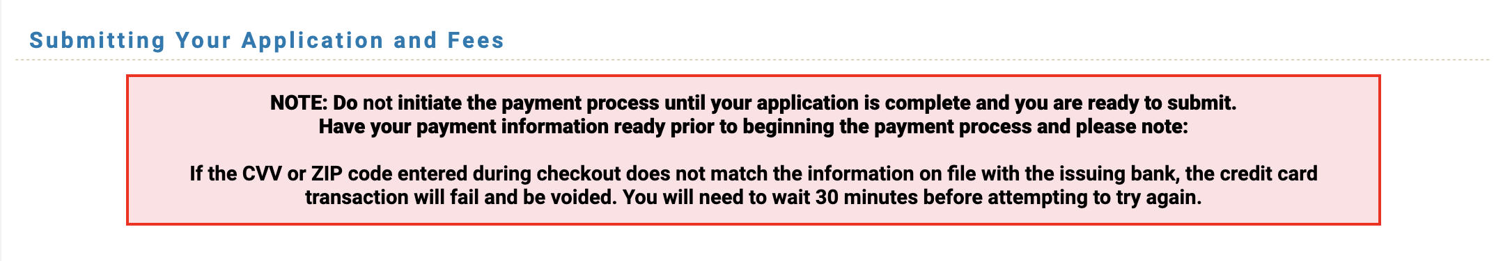 TMDSAS Application Guide - Payment