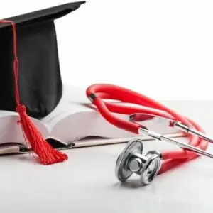 Medical Graduation Cap and Stethoscope