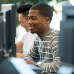 Students on Computers - MCAT Testing Center